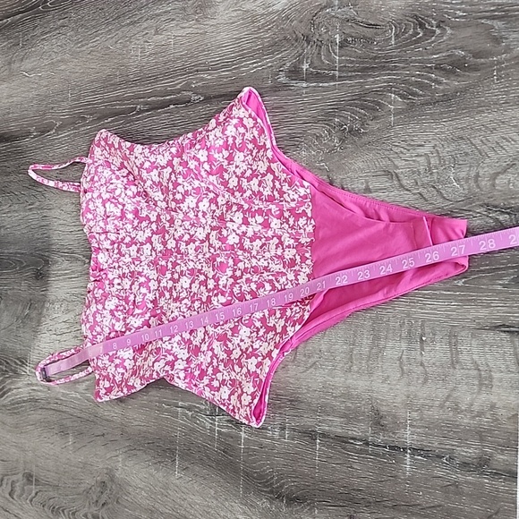 NEW! ZARA Barbie Pink Floral Print Corset Style Bodysuit XS - Picture 6 of 13